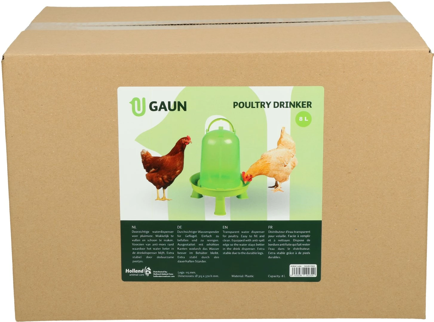 Euro Joe Pluimvee Drinktoren 1,5 Liter Green Lemon Op Pootjes 7 Euro Joe Pluimvee Drinktoren 1,5 Liter Green Lemon Op Pootjes - Image 5