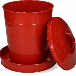 Euro Joe Pluimvee Voertoren Metaal 6 Kg Rood -Euro Joe Shop 263349