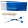 Euro Joe Groom Professional Blue Quartz Curved 8" Scissor -Euro Joe Shop 860437 02