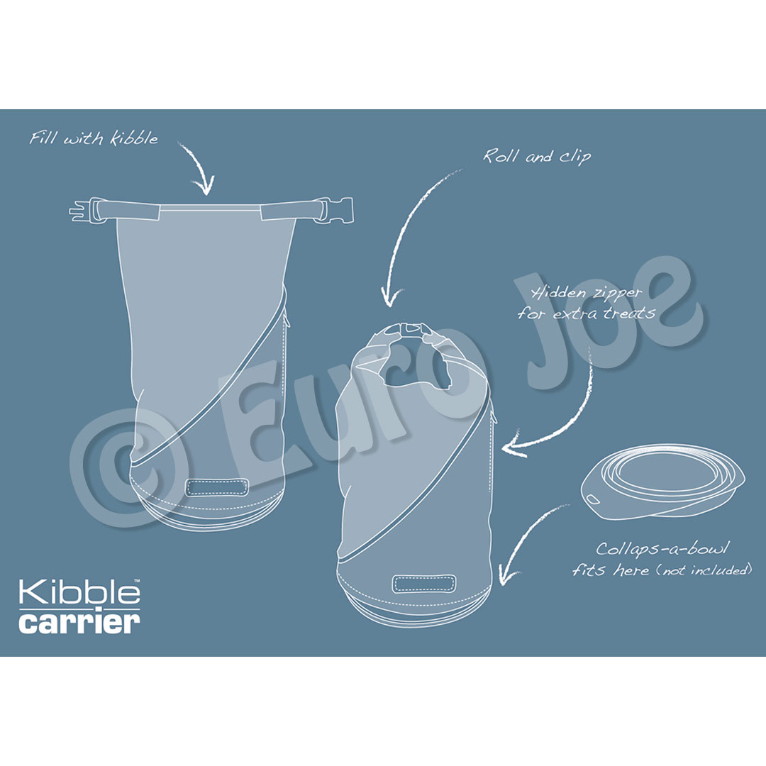 KURGO Kibble Food Carrier Red-2,2kg 18x18x36cm Euro Joe KURGO Kibble Food Carrier Red-2,2kg 18x18x36cm -Euro Joe Shop K01671 KURGO Kibble Carrier ChiliRed Info 1