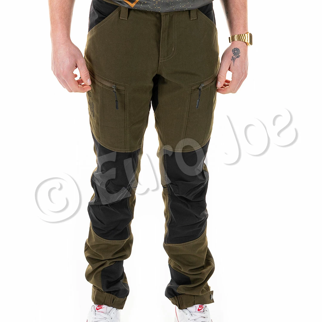 Euro Joe Trousers "Easy Fit" Men's Khaki/black 3 Euro Joe Trousers "Easy Fit" Men's Khaki/black