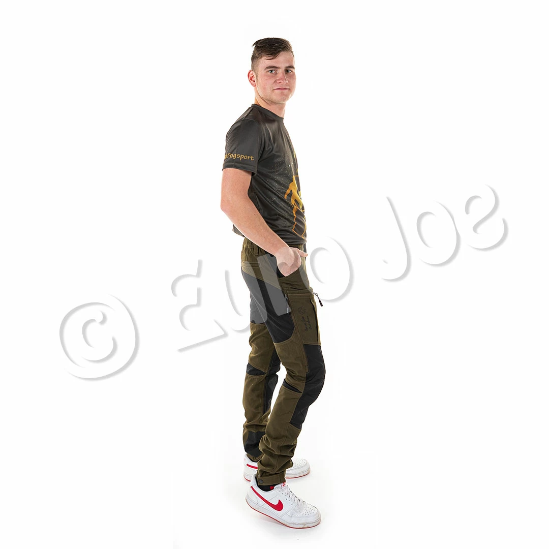 Euro Joe Trousers "Easy Fit" Men's Khaki/black 6 Euro Joe Trousers "Easy Fit" Men's Khaki/black - Image 4